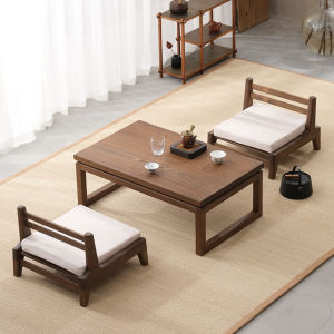 Japanese Style Small Tea Table Wooden Tatami Low Table New Chinese Home Heating Table Elm Wood Windowledge Short Table