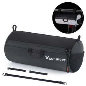 WEST BIKING Bike Handlebar Bag Portable Reflective Shoulder Bag For Cycling MTB Road Bike Scooter Front Tool Bags Elastic Band