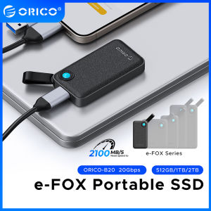 Orico E-FOX 2000MB/S Extreme Portable SSD 512GB 1TB 2TB 4TB USB 3.2 Gen 2*2 SSD for Android Mobile Windows Mac Lightweight