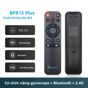 Điều Khiển Từ Xa Không Dây BT BPR1S Plus Tích Hợp Chuột Bay Cảm Biến Chuyển Động Học Hồng Ngoại Dành Cho Android TV Box Và PC Hỗ Trợ BLE 5.0 Và 2.4G