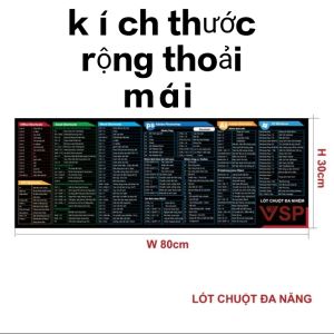 tấm lót chuột bàn phím cỡ lớn chất dày mịn chống trơn trượt