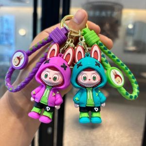 Cute Bucktooth Baby Key chain PVC Doll Pendant Key ring Pendant LABUBU Bag Pendant Couple Gift