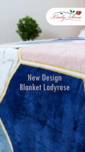 Selimut Lady Rose Terbaru Bahan Anti Bacteri Jaminan Original Selimut Bulu Lembut - Desain Elegan & Mudah Dicuci (Foto Asli)