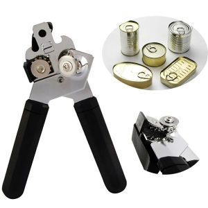 3-In-1 Powerful Can Opener Easy To Grip Design for Seniors And Those with Weak Hands Multi Manual Can Opener Stainless Steel