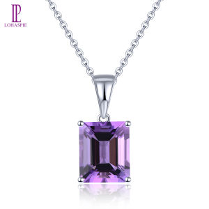 Lohaspie Jewelry Pure 3.9 Carats 925 Sterling Silver Pendant Natural Citrine Pendant Citrine Stone Original Pendant Citrine Stone Pendant Women Fashion Pendant Wedding Jewelry