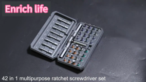42 In 1 Ratchet Screwdriver Set Magnetic S2 Steel Bit Kit Portable Multi Tool For Home Repair & Maintenance