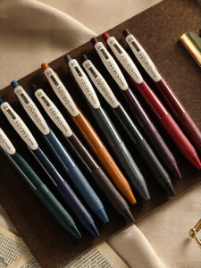 Vintage Colorful Retractable Refillable Gel Pen 0.5mm