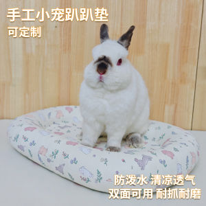 Soft Rabbit Pet Sleeping Mat Double-Sided Waterproof Durable Four-Season Universal Plush Floor Mat for Bunny And Rabbit Cages