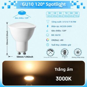 16 Bóng Đèn LED GU10 GU10 Đèn 3W-9W Ánh Sáng Trắng Tự Nhiên 3000K-6000K Không Nhấp Nháy 220V Để Trang Trí Nhà Cửa