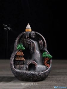 Backflow Incense Burner/Tempat Pembakar dupa pelor kerucut aromaterapi asap bawahModel pegunungan (tipe.H)