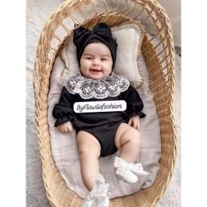 Adele Romper Renda Anak free Bando jumpsuit knit baby overall