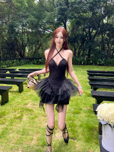 Elegant Black Swan Strapless Ball Gown Vera Moon Design Sensation High Waist Princess Style Summer Dress for Young Women