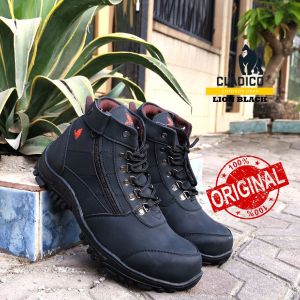 Sepatu Safety Ujung Besi Outdoor Morisey Zipper Sleeting Cladico Lion