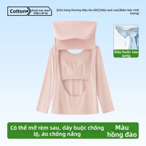 UPcosy | Áo Thun Dài Tay Không Lưng Có Đệm Dành Cho Tắm Nắng