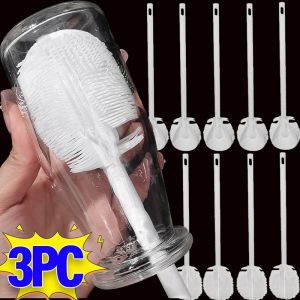 3Pcs Cleaning Brush Long Handle Milk Bottle Vacuum Cup Soft Wool Brush Foldable No Dead Corner Cleaning Brush