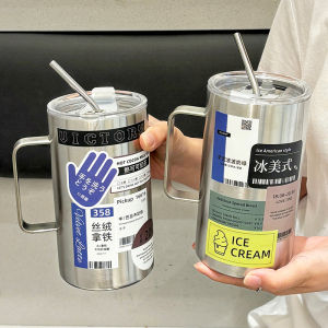 Large Capacity Stainless Steel 304 Water Bottle with Straw Coffee Insulated Portable Drinking Cup for Office And Travel