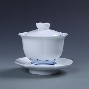 Handpainted Blue-and-white Porcelain Teacup Large
