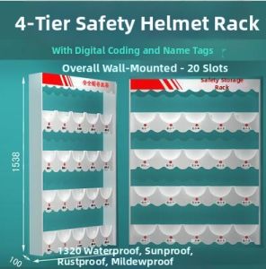 Wall-mounted Helmet Rack Stand