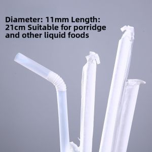 Disposable Bendable Drinking Straws 18cm