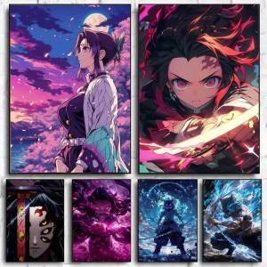 Bandai | Demon Slayer Anime Poster Zenitsu Thunder Breathing HD Canvas Wall Art Waterproof Bedroom Decor Gift