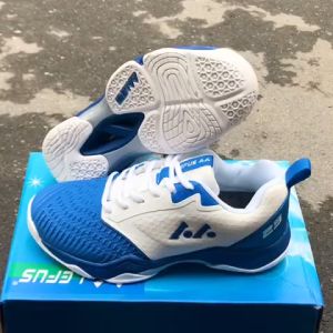 Giày cầu lông Lefus L023 trắng xanh mẫu bền bỉ nhẹ êm chân dành cho nam nữ - Ut huong sport