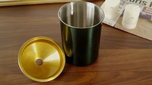 Asbak Bulat Windproof /Asbak Pengantin Bulat /Stainless Steel Less Ashtray/Asbak Modern /Asbak Putar Buka Tutup Stainless Steel