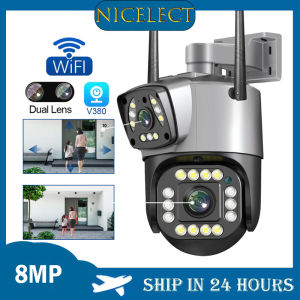 NICELECT V380 PRO 4K 8MP PZT CCTV IP security camera wireless WIFI outdoor surveillance camera AI mobile tracking infrared night vision