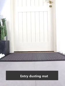 Entrance doormat Welcome ront floor mat Rubber non-slip rub-resistant household door mat Water absorption dustproof Kitchen carpet Mats Bathroom Hallway Rugs