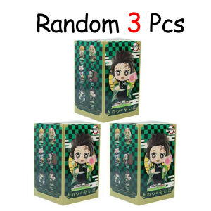 Bandai | New Demon Slayer Tanjiro Kamado Nezuko Anime Cartoon Figure Creative Personalized Blind Box Statue Model Ornaments Surprise Gift