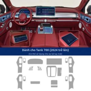 Phim Bảo Vệ TPU Chống Xước Cho Nội Thất Xe Tank 700 2024-2026 Miếng Dán Bảo Vệ Trong Suốt Chống Trầy Xước Tự Phục Hồi