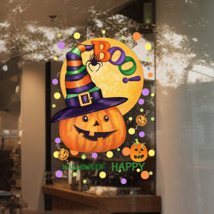 Miếng Dán Điện Tĩnh Hình Ma Quái Bằng Thủy Tinh Trang Trí Cửa Không Dính Wall Decals Trang Trí Không Dính Cho Mùa Lễ Hội