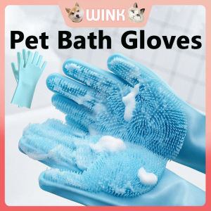 Pet Dog Cat Bathing Glove Brush & Silicone Dishwashing Cleaning Equipment