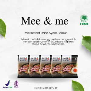 Mee & me - Mie Instant - Rasa ayam bawang - Mie Non MSG -Bebas Gluten