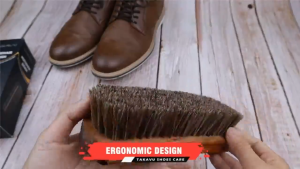 Horsehair Shoe Brush Long Wood Handle Brush Shoe Boot Polish Shine Cleaning Remove Ash Leather Care Brush