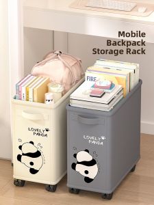 under Desk Storage Rack Dormitory Bookbag Organizer Wheel Student Desk Small Cart Bookshelf Snack Sorting Box Oxford Cloth