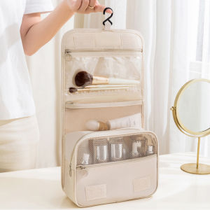 Túi Đựng Đồ Vệ Sinh Du Lịch Đa Chức Năng Dành Cho Nữ Túi Đựng Mỹ Phẩm Cầm Tay Dung Tích Lớn Có Móc Treo Thời Trang Oxford Hộp Đựng Đồ Cầm Tay