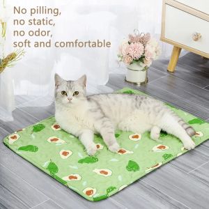 Summer Mat Pet Cooling Ice Blanket Mat Moisture Proof Dog Floor Sofa Cushion Skin Friendly Cat Sleep Breathable Pet Bed Covers