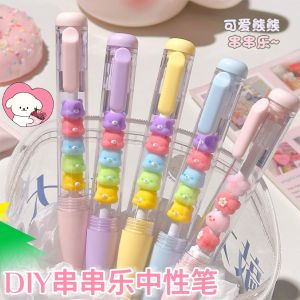 Skewers Le Pen Cute Press Gel Pen Internet Celebrity Cat DIY Good-looking Black with Cherry Pattern Ball Pen Bear Brush Questions