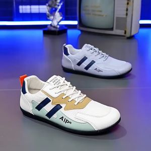 SABAI POLO รองเท้าผ้าใบผู้ชาย รองเท้าพื้นหนาระบายอากาศสไตล์เกาหลีเทรนด์ใหม่ รองเท้าตาข่ายสำหรับนักเรียน รองเท้าลำลอง