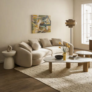 French Style Mid-Ancient Accessible Luxury Module Corner Combination Sofa Nordic Simple Designer Internet Celebrity Curved Chenille Sofa