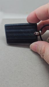 [Vannz] Unique Natural Dreamy Tiger Eye Pendant (rectangle with free leather necklace)