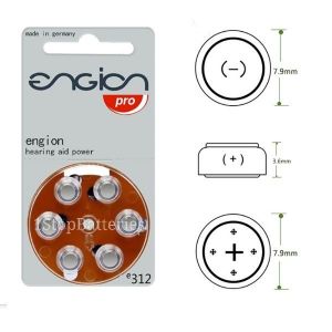 [GENUINE] ENGION PRO (E10/10)(E13/13)(E312/312)(E675/675) Zinc Air Hearing Aid Batteries 1.4V (6pcs/pack)