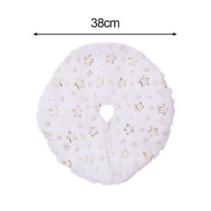 60cm Large Christmas Tree Skirt Snowflake Small Carpet New Year Home Party Decorations Xmas Trees Base Cover Plush Cloth Mat
