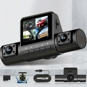 4 Lens Dash Cam 1080P Full HD Wide Angle Loop Recording IPS Screen Car DVR Vehicle Camera System