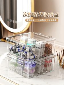 กล่องเก็บมาสก์ เครื่องสําอาง กล่องเก็บของ เดสก์ท็อป ชั้นวางของ ใส โต๊ะเครื่องแป้ง กล่องเก็บผลิตภัณฑ์ดูแลผิว 2019
