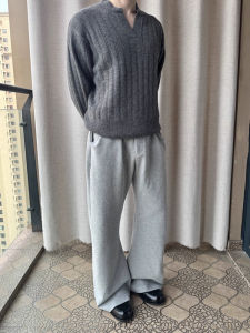 Quần Ống Đứng American Retro CleanFit Micro Flare Rộng Rãi Cho Nam Và Nữ Quần Tây Thường Ngày Có Họa Tiết Cơ Thể