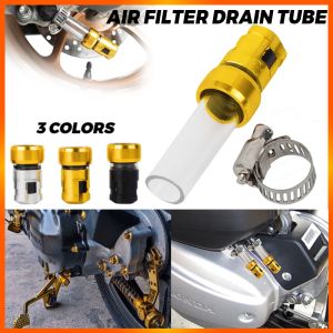 E&M Motorcycle CNC Air Filter Drain Tube Alloy Head Plug Universal