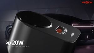 20W Fast Car Charger Moxom Type C Car Charger Digital Display Charger Car Phone Charger Adapter Car Charger