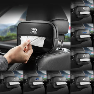 Treo tựa lưng xe ô tô dù để che nắng Hộp chứa đồ trên xe hơi hộp đựng khăn giấy đa chức năng giấy ăn bằng da túi lưu trữ cho Hyundai iX25 iX35 Lafesta Elantra giọng hb20 i3 i5 Coupe CRETA