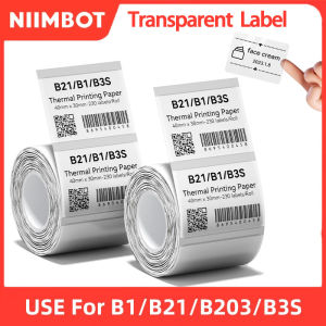 Portable Label Printer: Niimbot Transparent Stickers & Thermal Paper Labels
